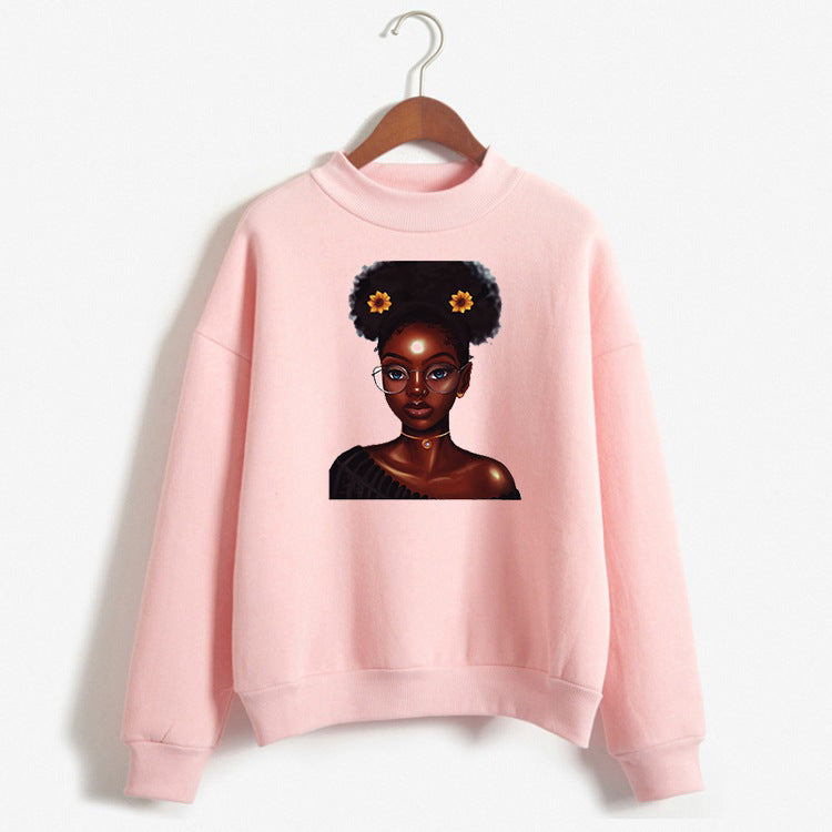 Women Fashion Loose Pink Hoodie