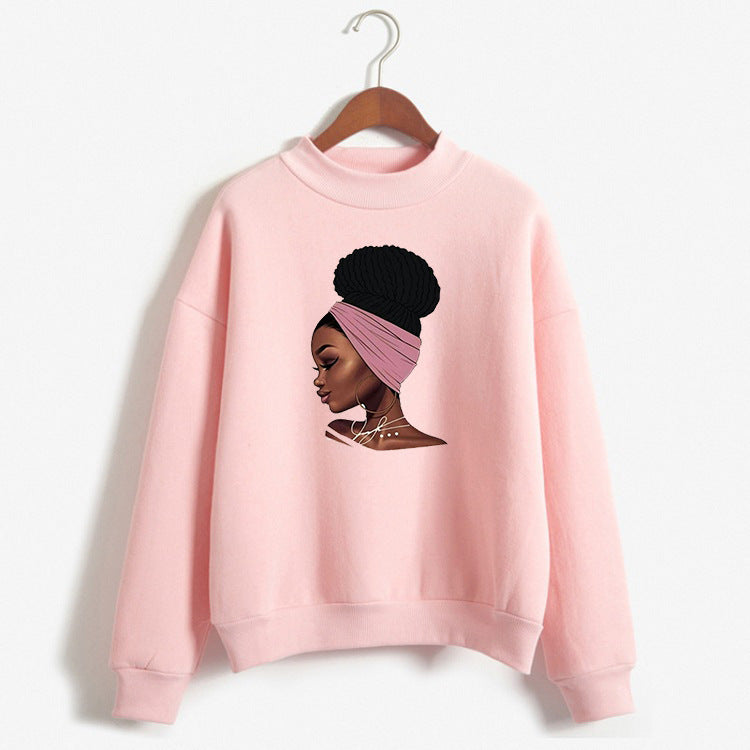 Women Fashion Loose Pink Hoodie