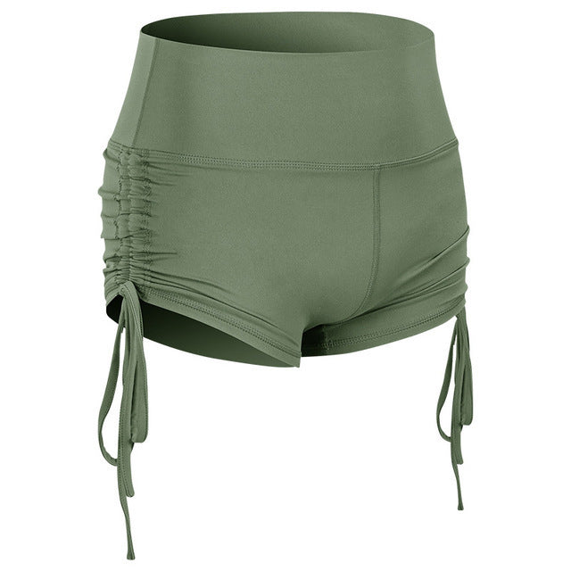 Women Shorts And Hot Pants With Side Drawstring Hips