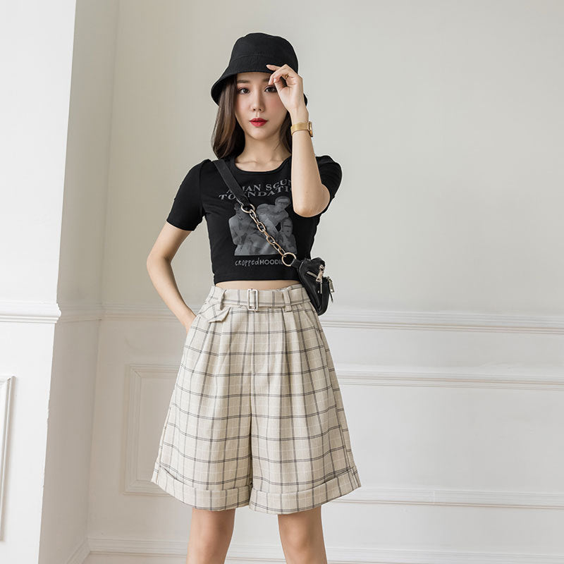 Summer Thin Pants New Fashion Plaid Pants Women Casual Pants