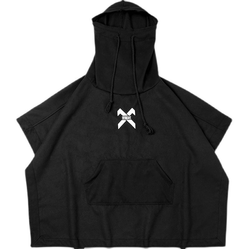 Dark Sweater Cape Cloak Men And Women Loose Casual Hooded Coat