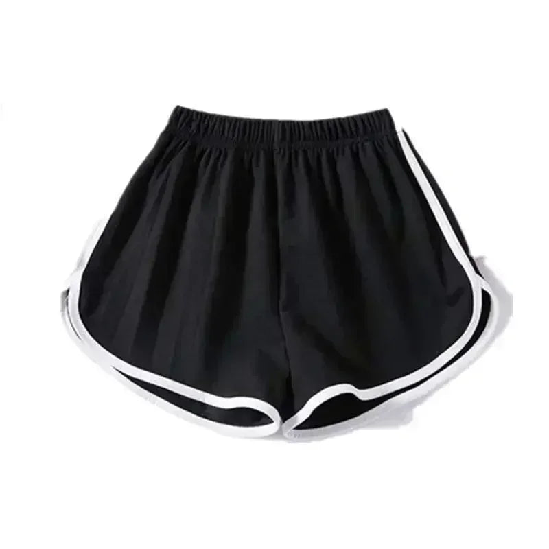 Summer New Shorts for Women's Casual Students Korean Edition Underlay Yoga Wide Leg Home Sleeping Pants with Edge Contrast Color