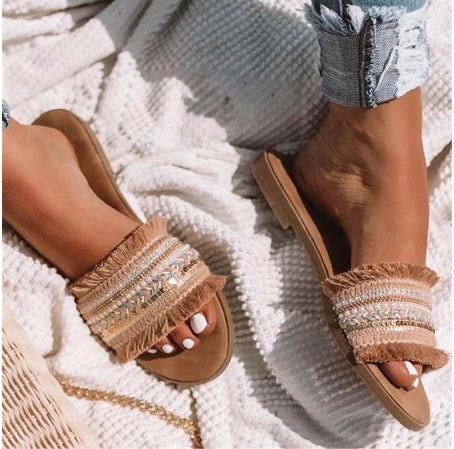 Flat Sandals Sandals And Slippers Women's Outer Wear Plus Size