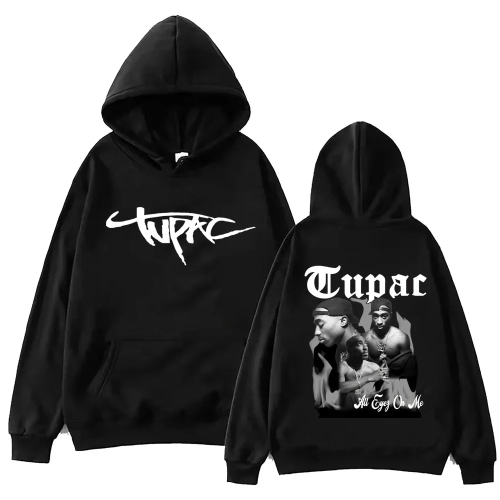 Rapper Tupac 2pac Hoodies Men Women Sweatshirts Hip Hop Streetwear Shakur Printed Pullover Casual Fleece Hoodie Tops