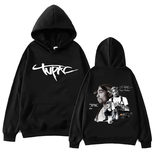 Rapper Tupac 2pac Hoodies Men Women Sweatshirts Hip Hop Streetwear Shakur Printed Pullover Casual Fleece Hoodie Tops