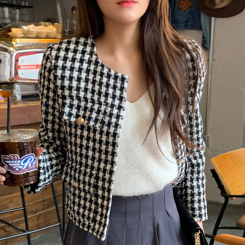 Tartan Short Jacket For Women