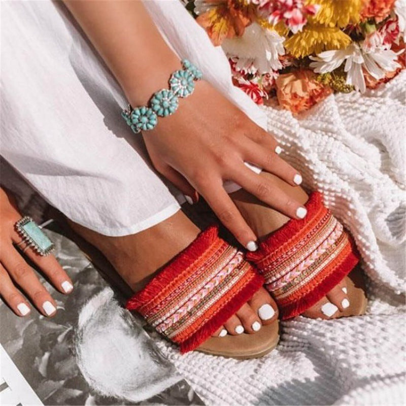 Flat Sandals Sandals And Slippers Women's Outer Wear Plus Size