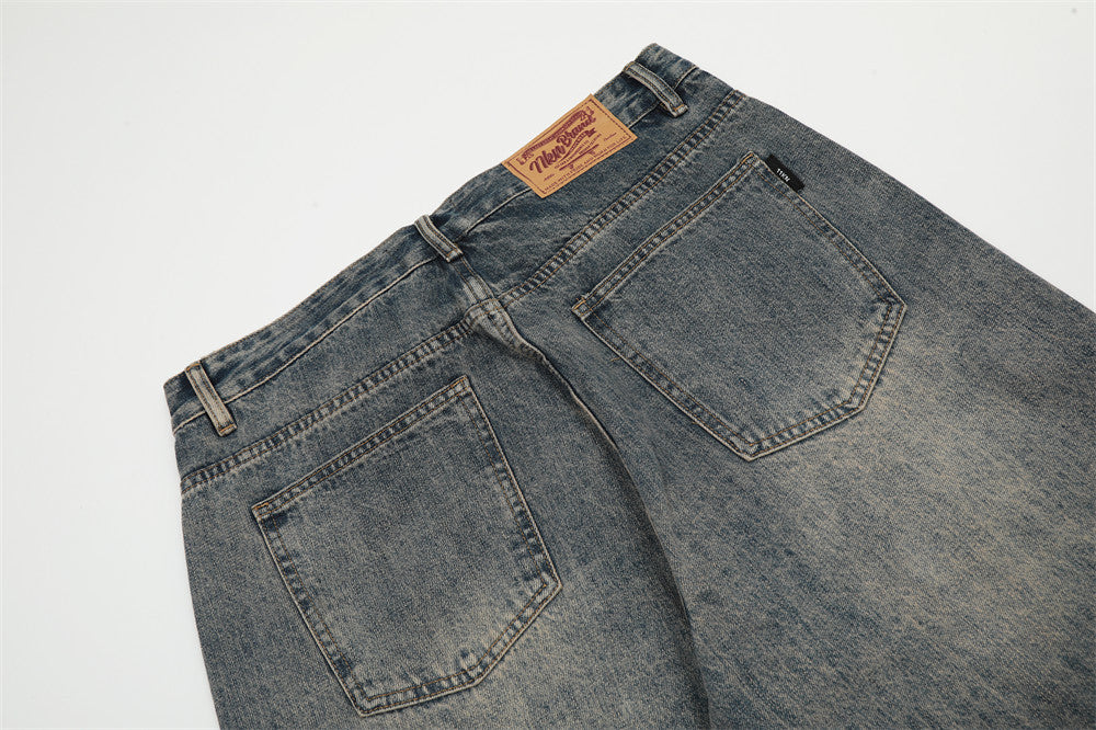 Fashion Personality Worn Jeans Men