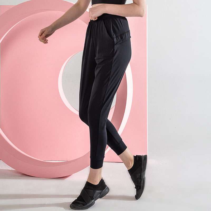 Sports Casual Pants Women Loose Foot Pants Breathable Running