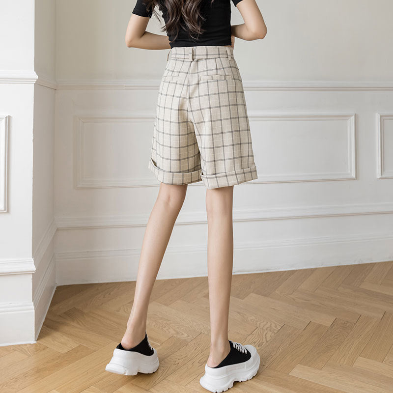 Summer Thin Pants New Fashion Plaid Pants Women Casual Pants