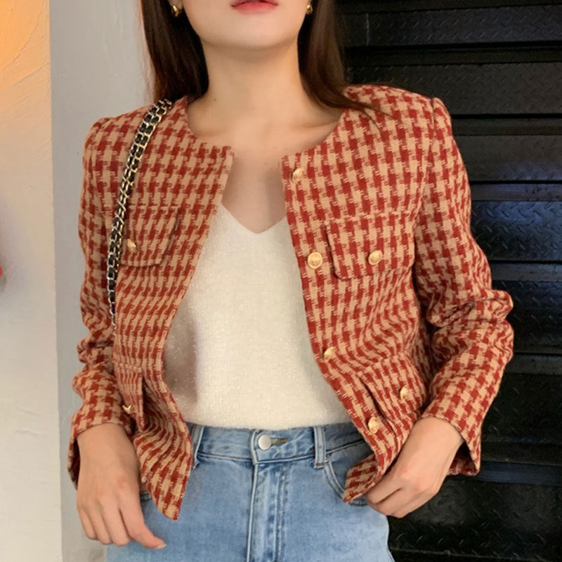 Tartan Short Jacket For Women